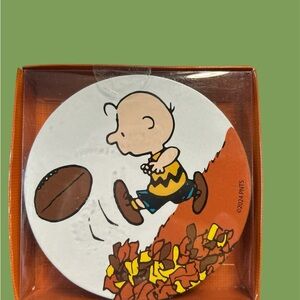 Peanuts Charlie Brown Coaster - White, Brown, Yellow